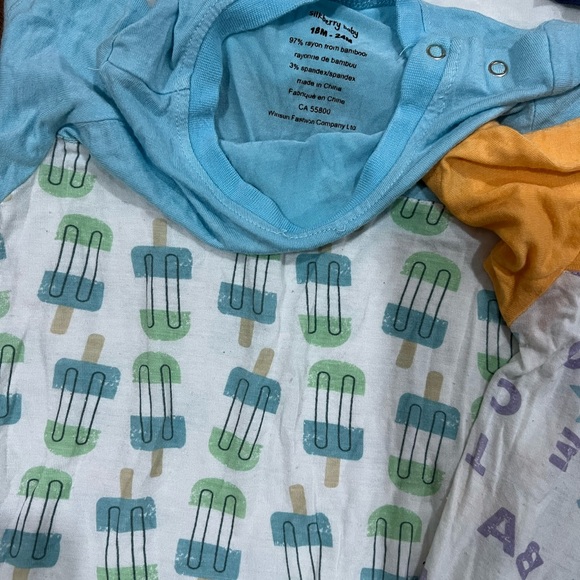 Silkberry Baby Bamboo Rompers One Piece Lot Of 6 6-12 M 18-24Months - Picture 3 of 9